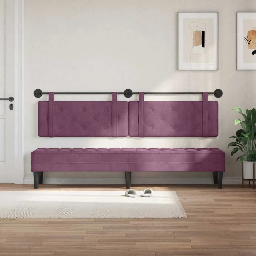 Pakabinamas lovos galvūgalis Violetinė Aksomas
