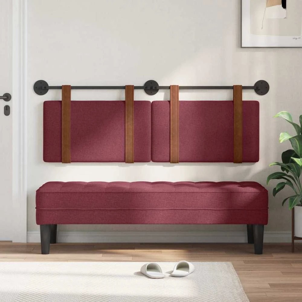 Kabantysis galvūgalis Vyno raudona 150 x 55 x 5 cm Antikinis PU