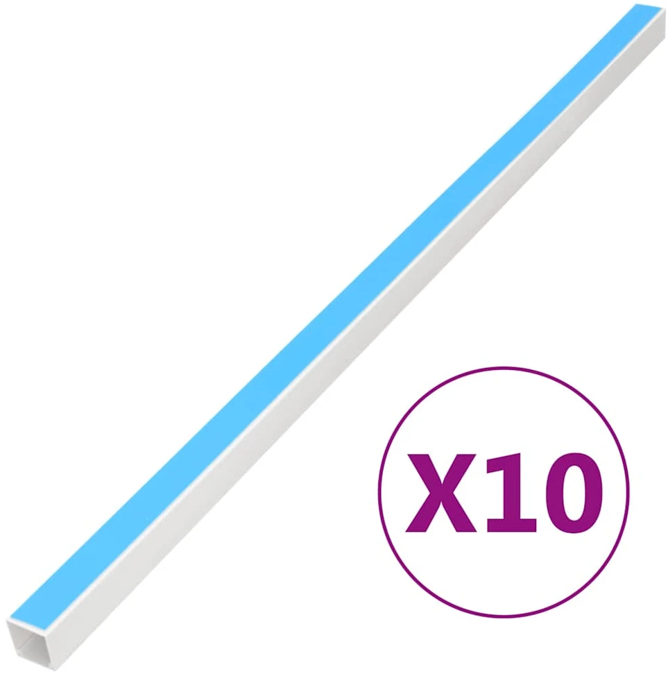 Kabelių kanalas, 10x10mm, 10m, PVC, savaime prilimpantis