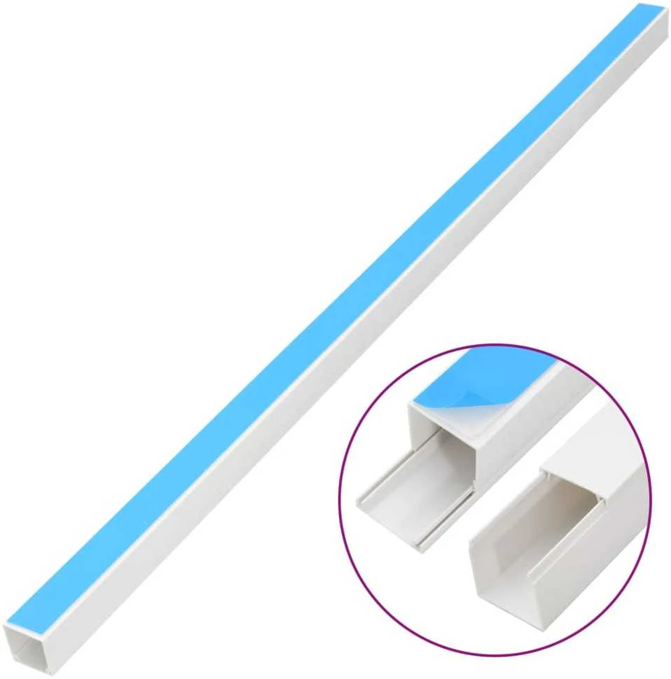 Kabelių kanalas, 10x10mm, 10m, PVC, savaime prilimpantis