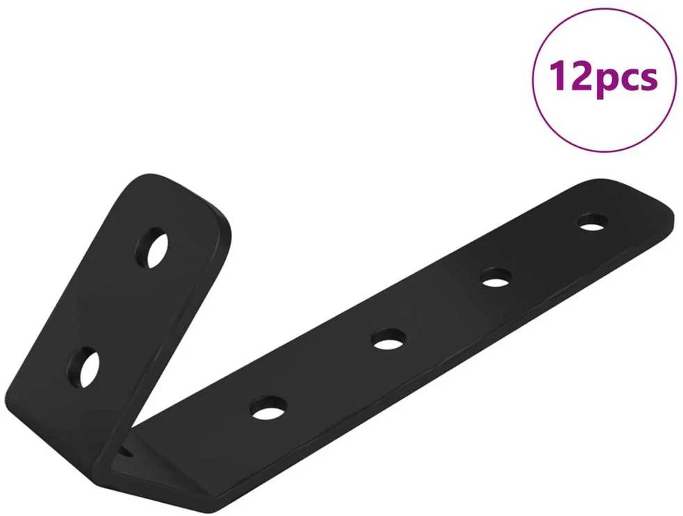 Kabliai 12 vnt. Juoda M5 x 110 mm Geležis