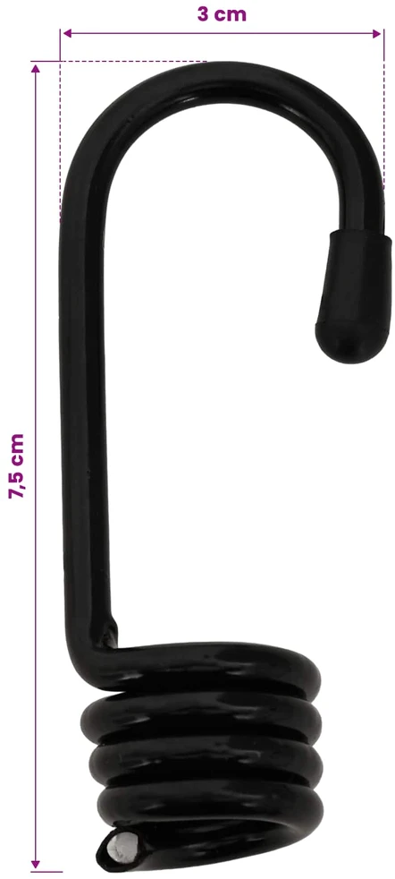 Kabliai 24 vnt. Juoda 10 mm x 5 cm Plienas