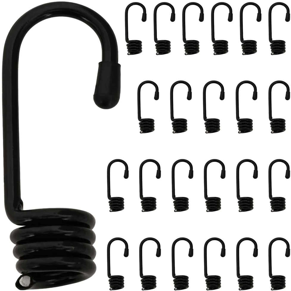 Kabliai 24 vnt. Juoda 10 mm x 5 cm Plienas