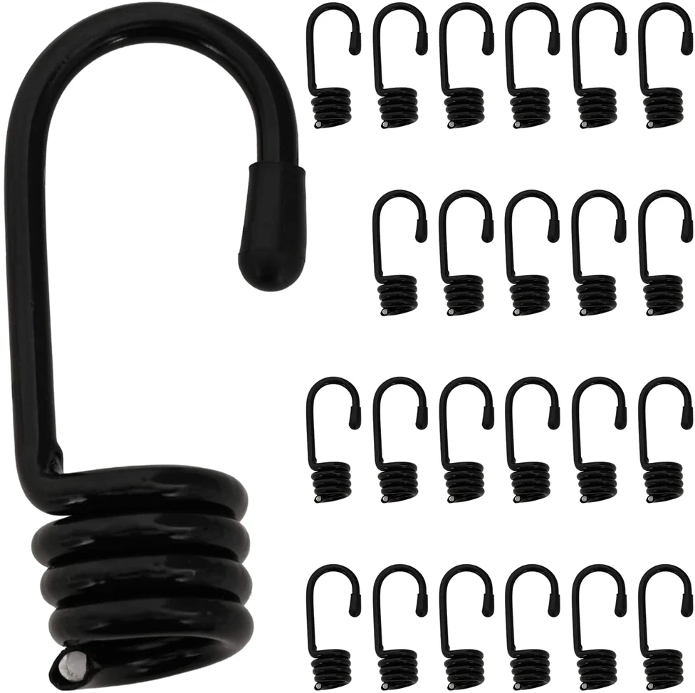 Kabliai 24 vnt. Juoda 8 mm x 5 cm Plienas