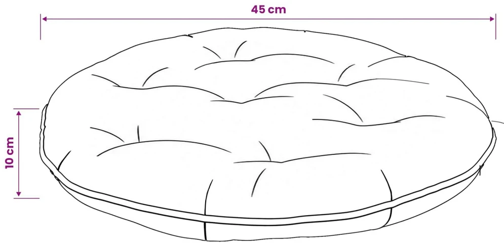 Kaboji pagalvė VIANEN 100% poliesteris Raudona Ø 45 x 10 cm