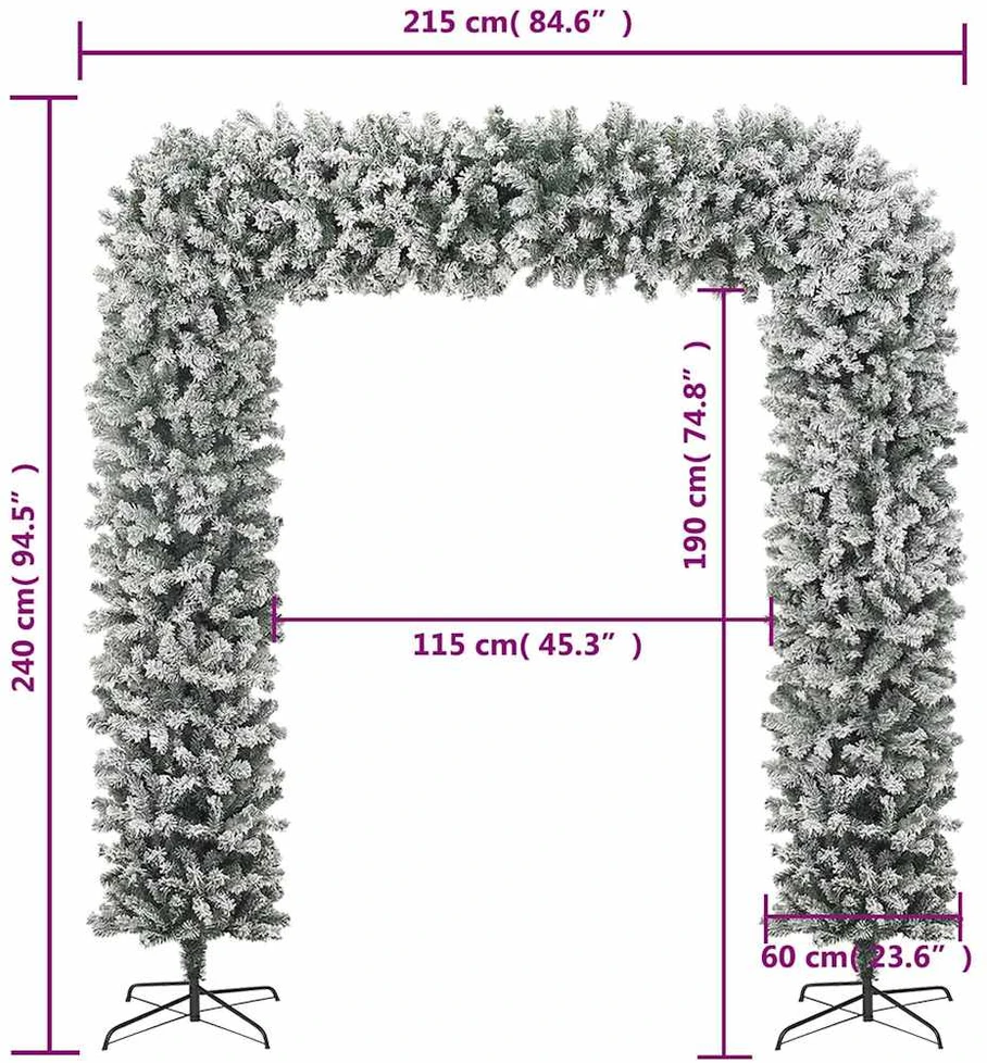Kalėdinė arka, 240cm, padengta sniegu