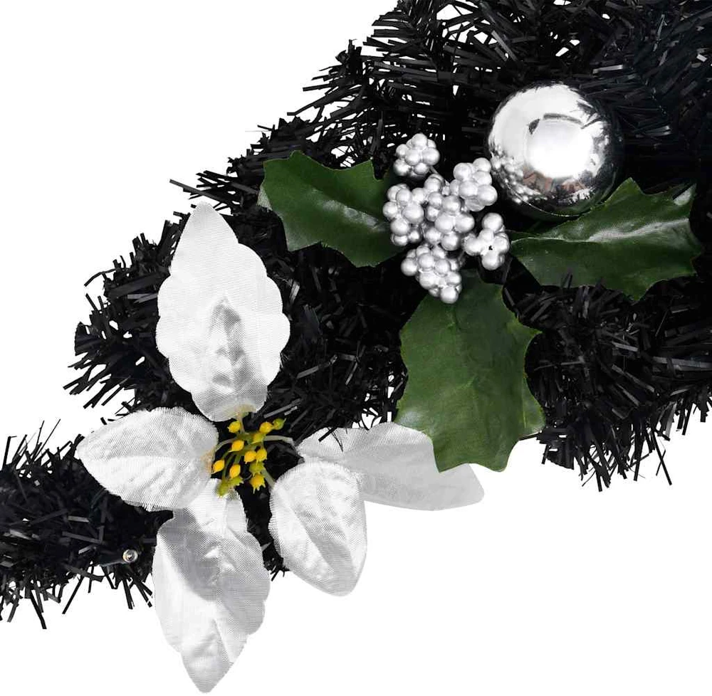 Kalėdinė arka su LED lemputėmis, juodos spalvos, 90cm, PVC