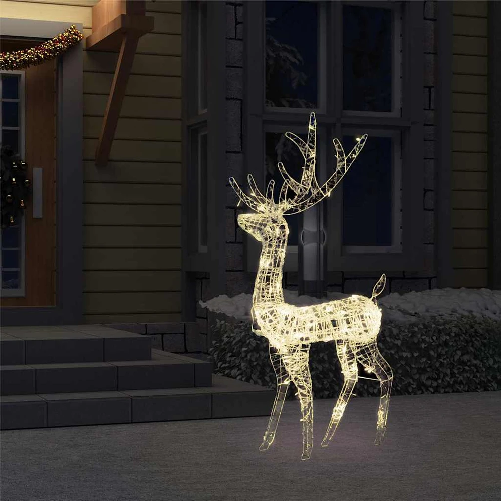 Kalėdinė dekoracija elnias, 120cm, akrilas, 140 šiltų baltų LED