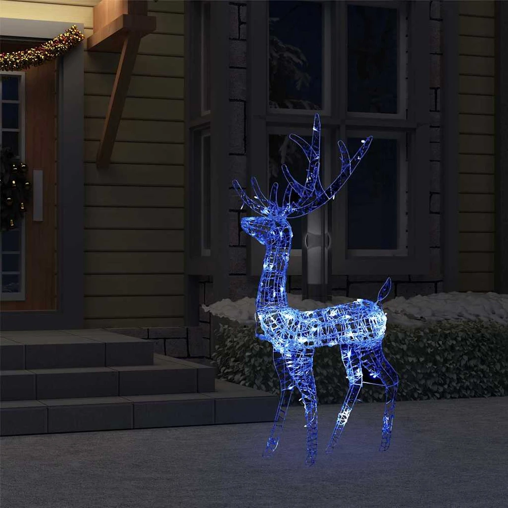 Kalėdinė dekoracija elnias, 120cm, akrilas, 140 mėlynų LED