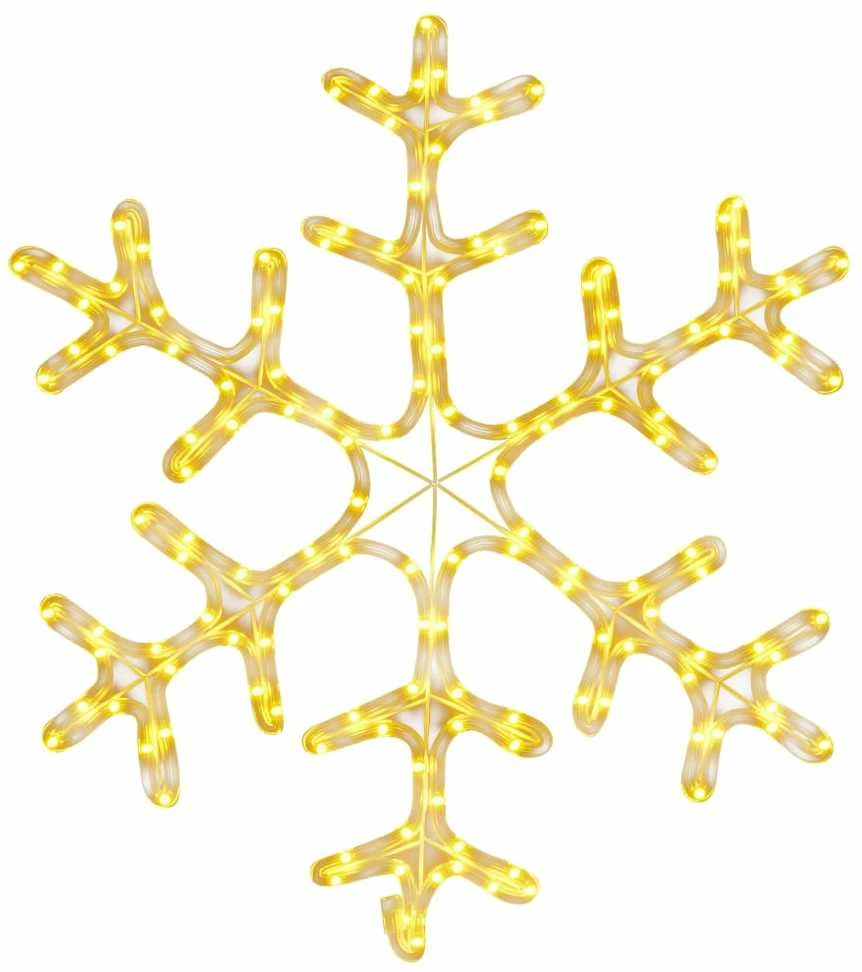 Kalėdinė dekoracija snaigė su 144 šiltomis LED, 59x59cm