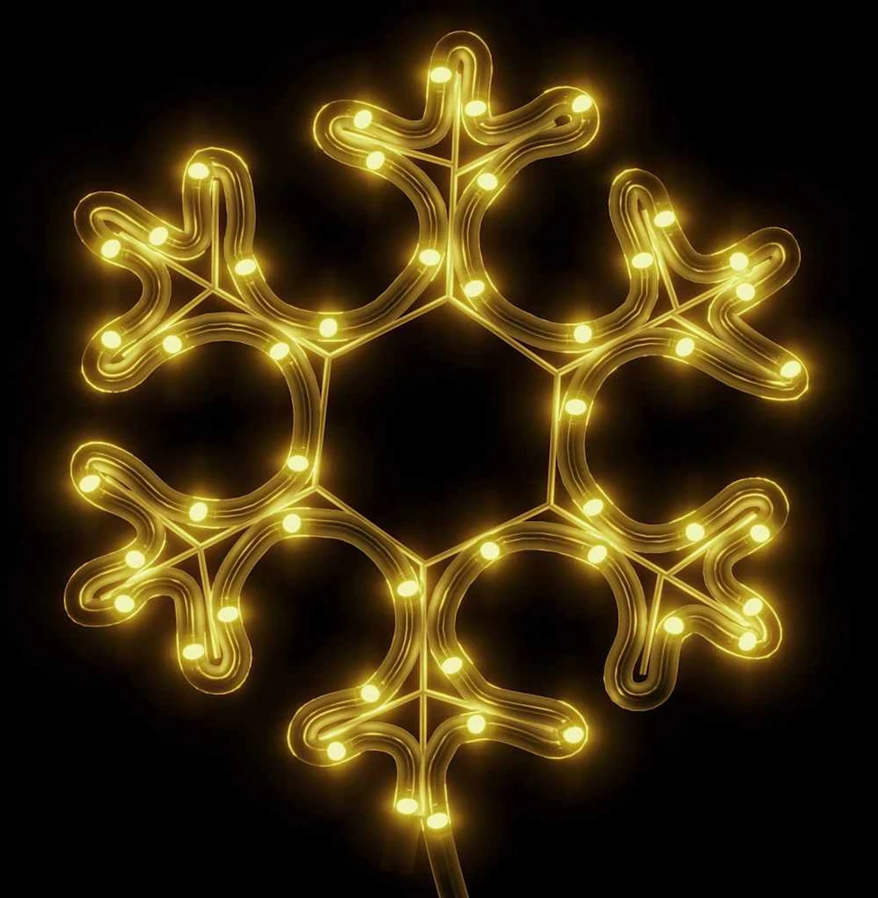 Kalėdinė dekoracija snaigė su 48 šiltomis baltomis LED, 27x27cm