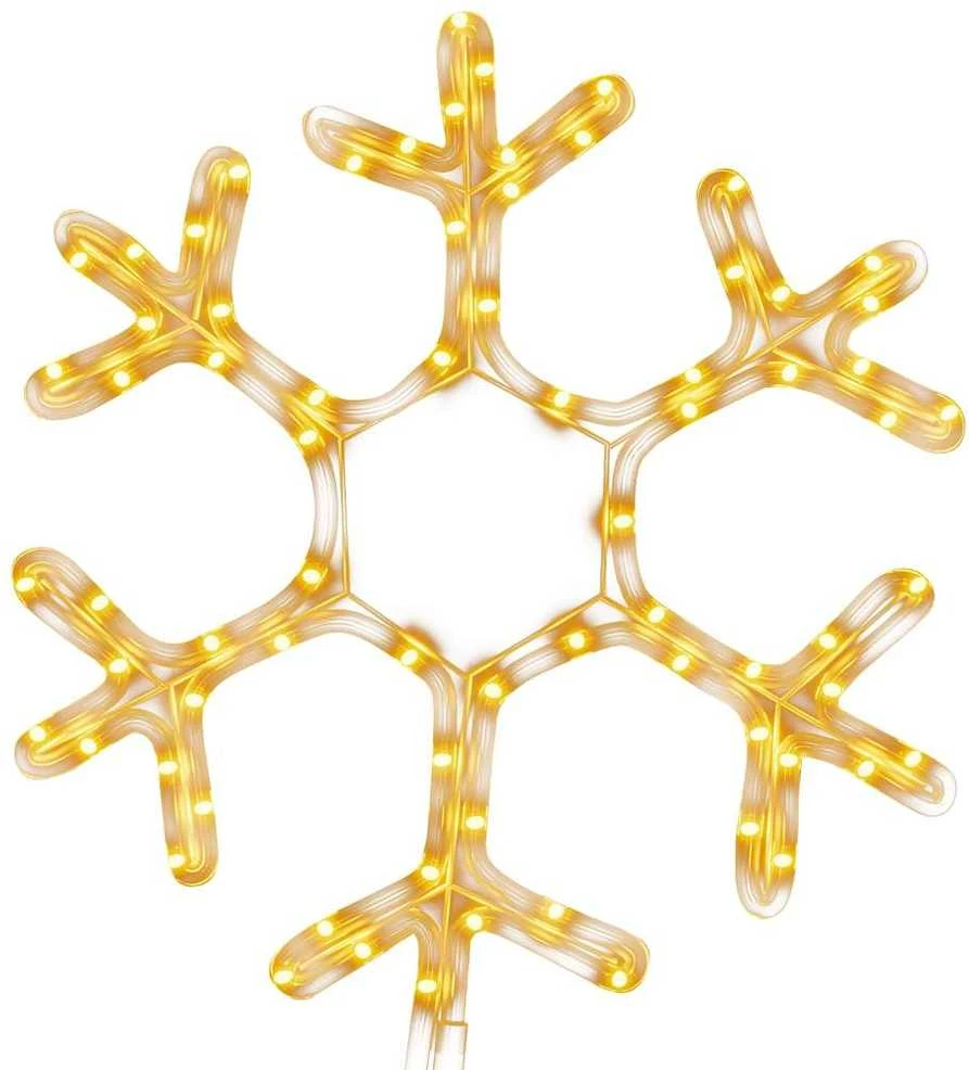 Kalėdinė dekoracija snaigė su 72 šiltomis baltomis LED, 38x37cm