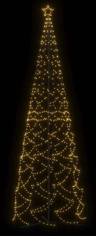 Kalėdinė eglutė, šiltai balta, 1400 LED, 160x500 cm