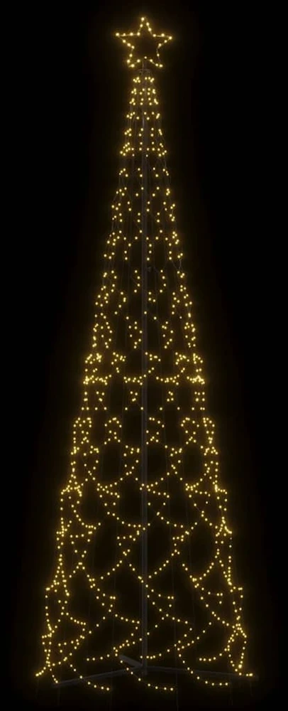Kalėdinė eglutė, šiltai balta, 500 LED, 100x300 cm