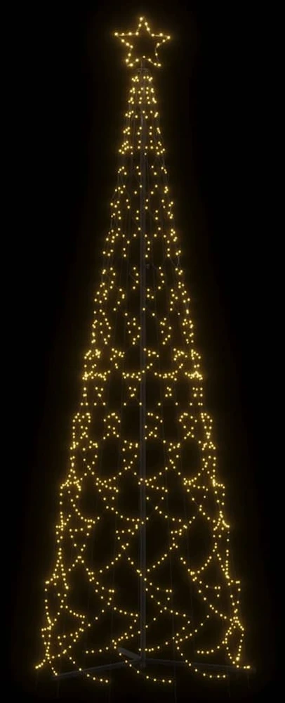 Kalėdinė eglutė, šiltai balta, 500 LED, 100x300 cm