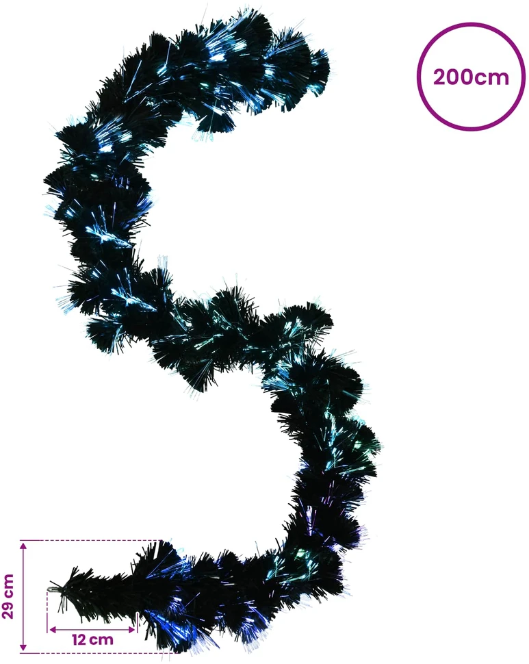 Kalėdinė girlanda 48 LED Įvairių spalvų PVC