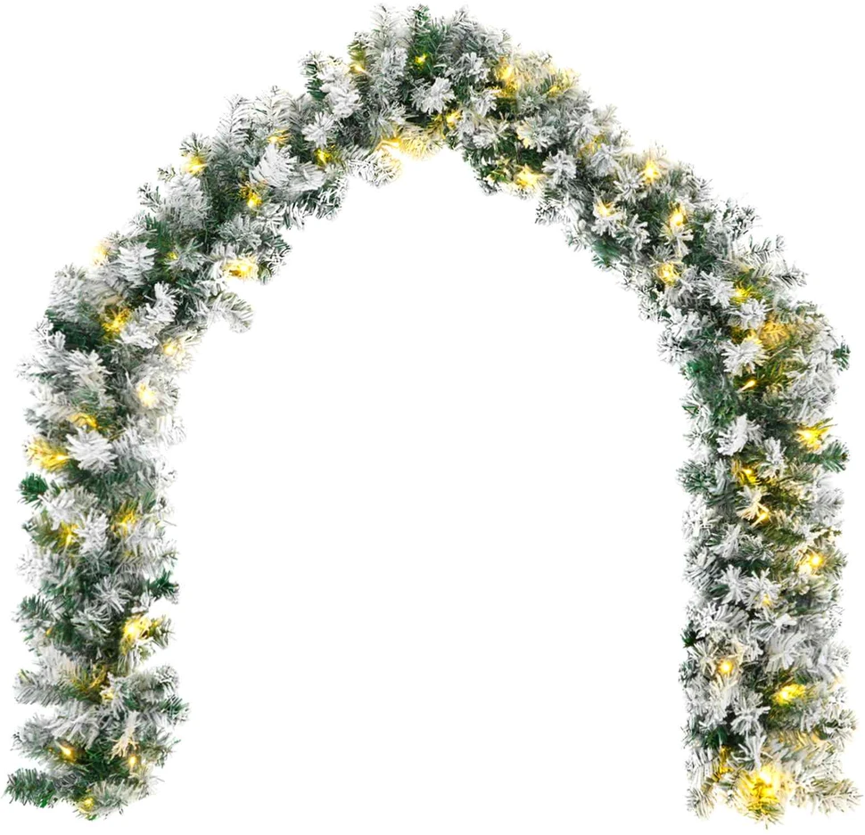 Kalėdinė girlanda Žalia ir balta 270 cm PVC 50 LED