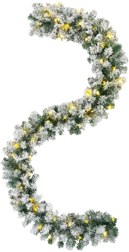 Kalėdinė girlanda Žalia ir balta 270 cm PVC 50 LED