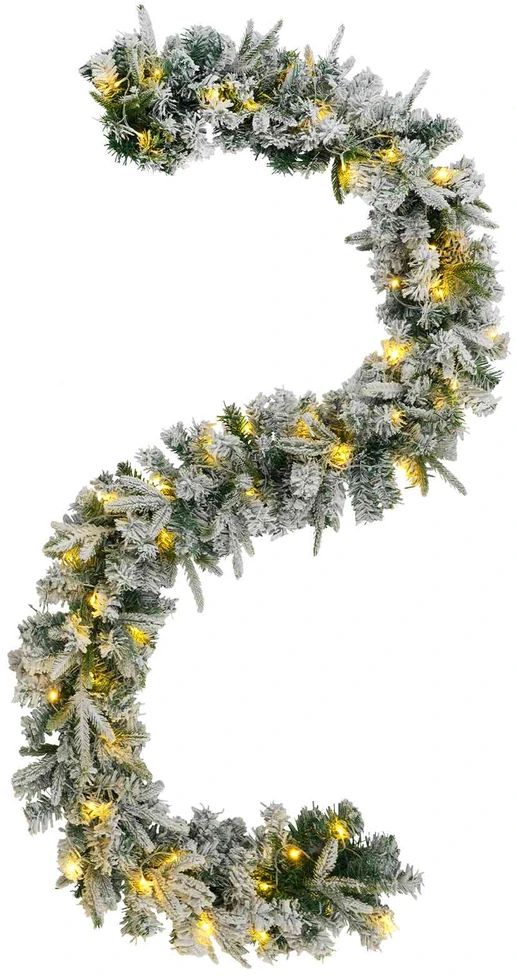 Kalėdinė girlanda Žalia ir balta 270 cm PVC ir PE 50 LED