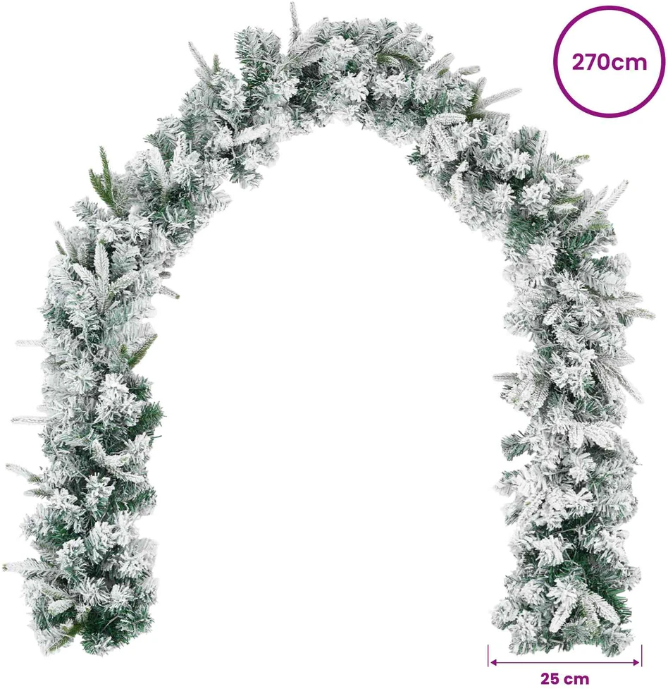 Kalėdinė girlanda Žalia ir balta 270 cm PVC ir PE