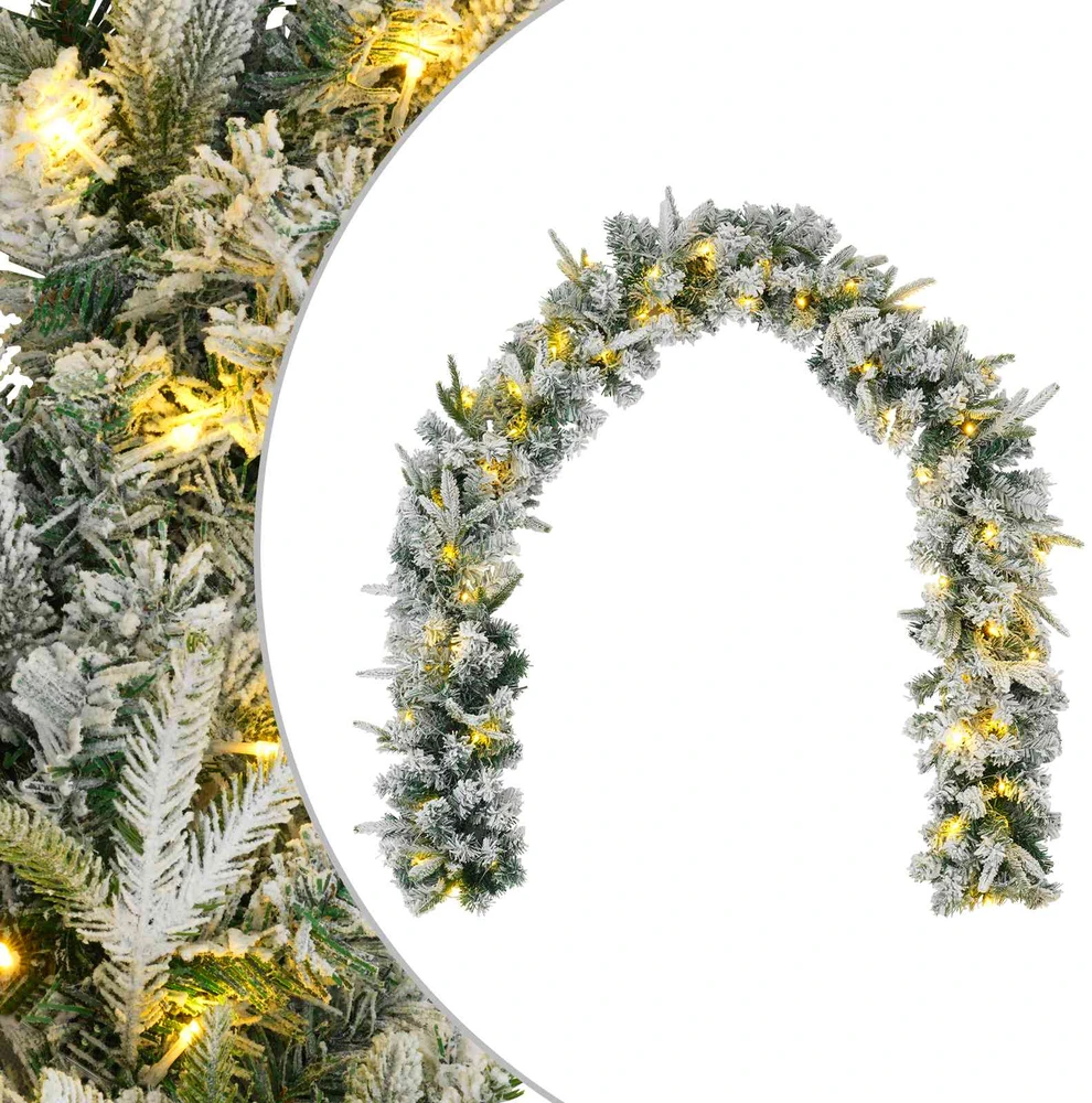 Kalėdinė girlanda Žalia ir balta 270 cm PVC ir PE 50 LED