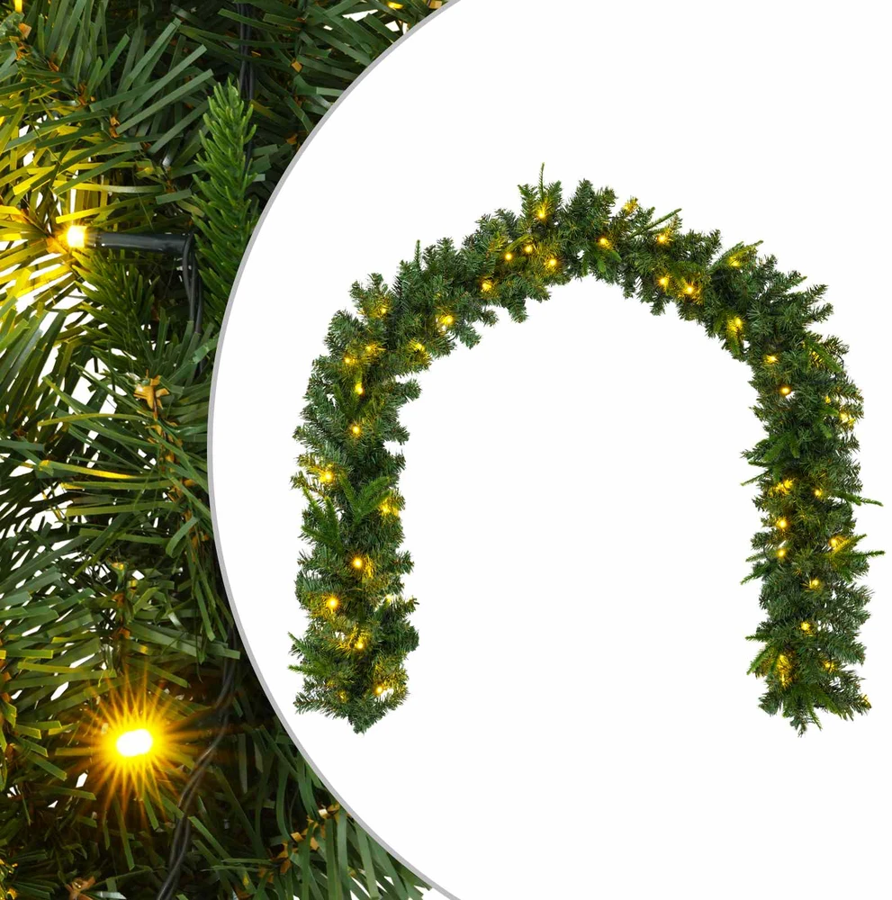 Kalėdinė girlanda Žalia 270 cm PVC ir PE 50 LED