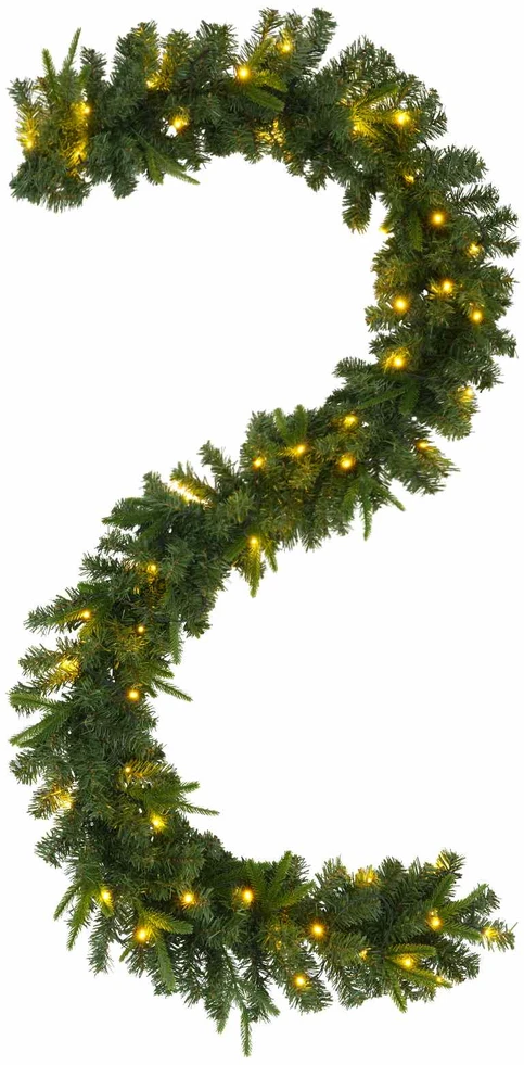 Kalėdinė girlanda Žalia 270 cm PVC ir PE 50 LED