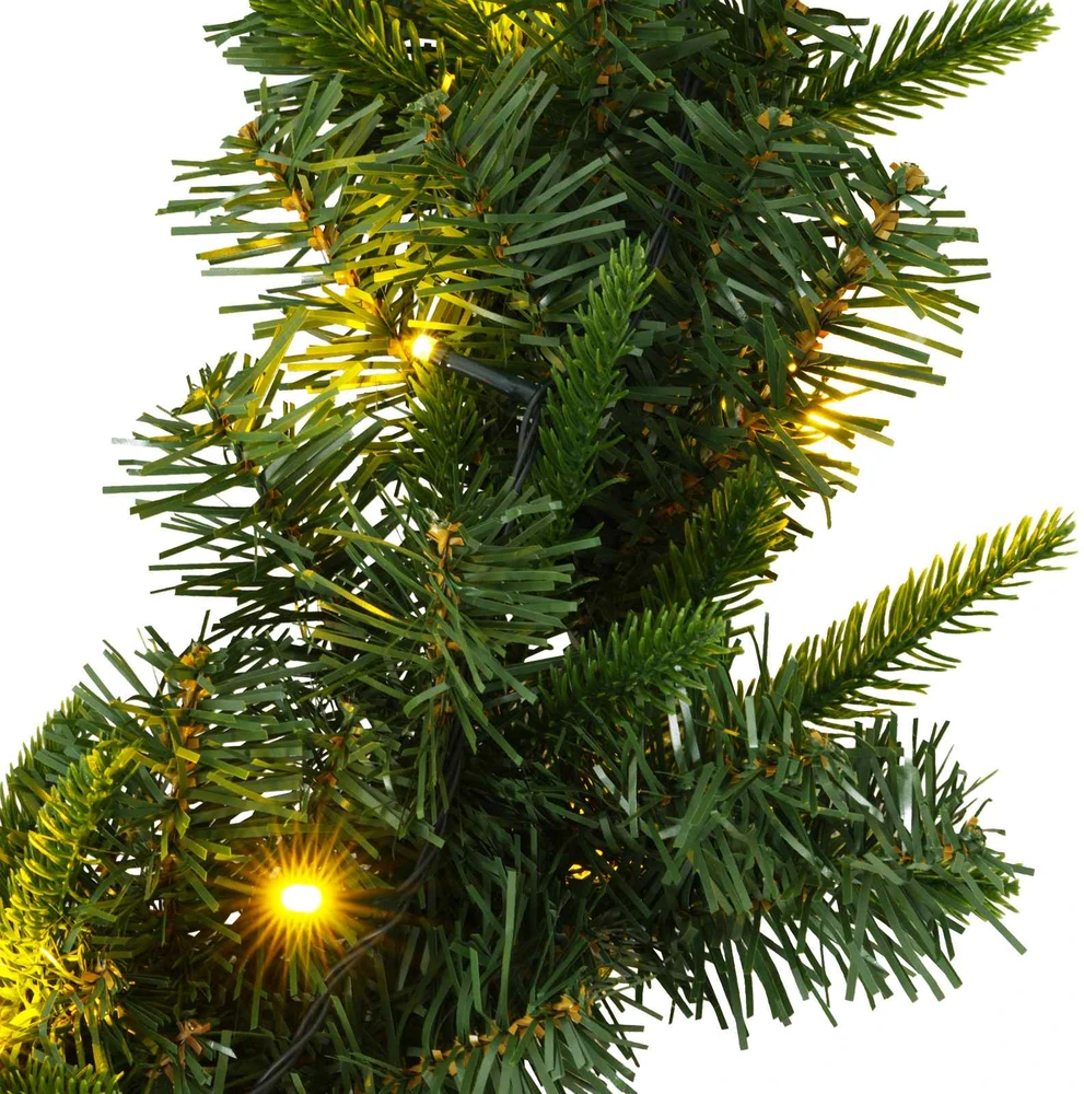 Kalėdinė girlanda Žalia 270 cm PVC ir PE 50 LED