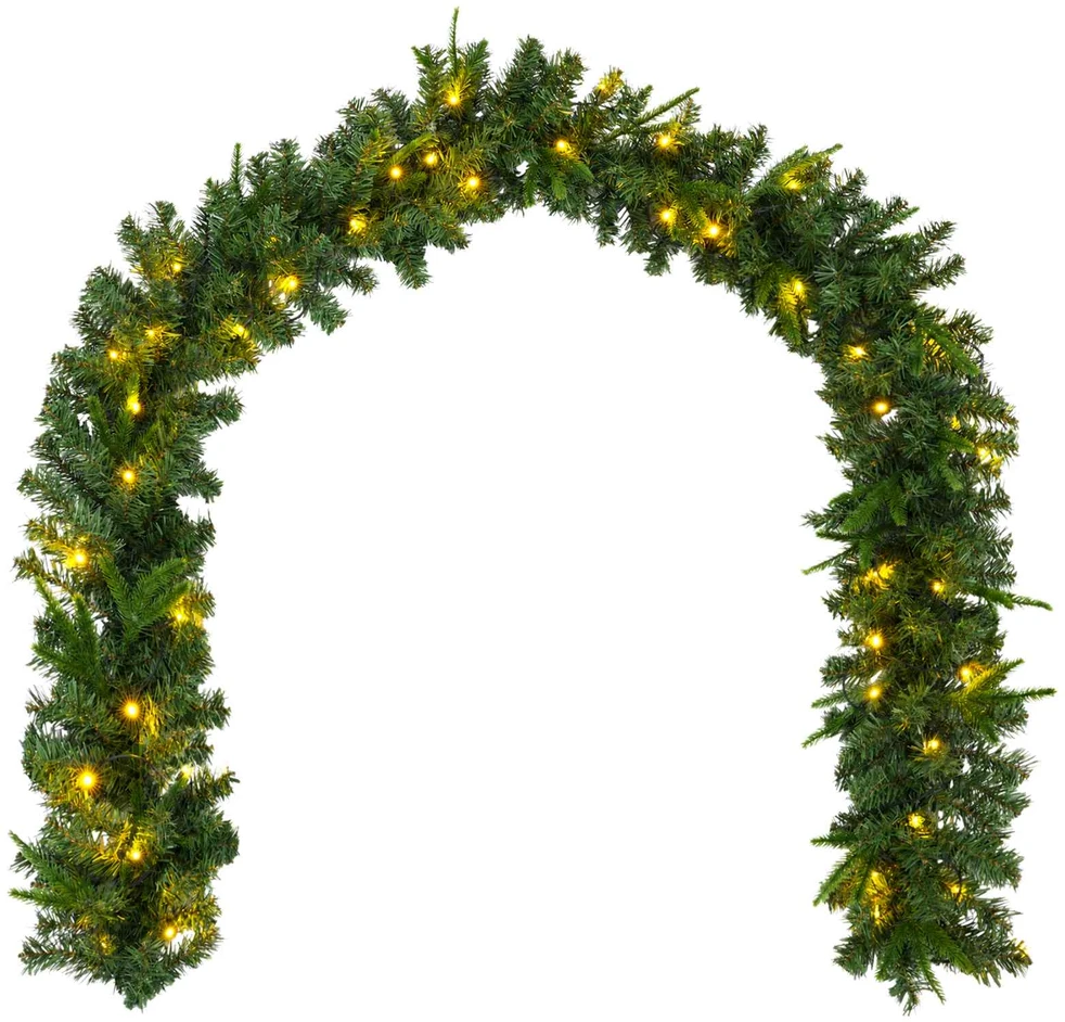 Kalėdinė girlanda Žalia 270 cm PVC ir PE 50 LED
