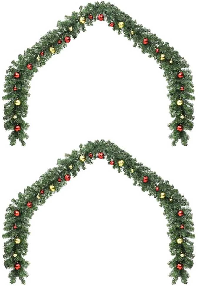 Kalėdinė girlanda 2 vnt. 600 LED Žalia 20 m PVC