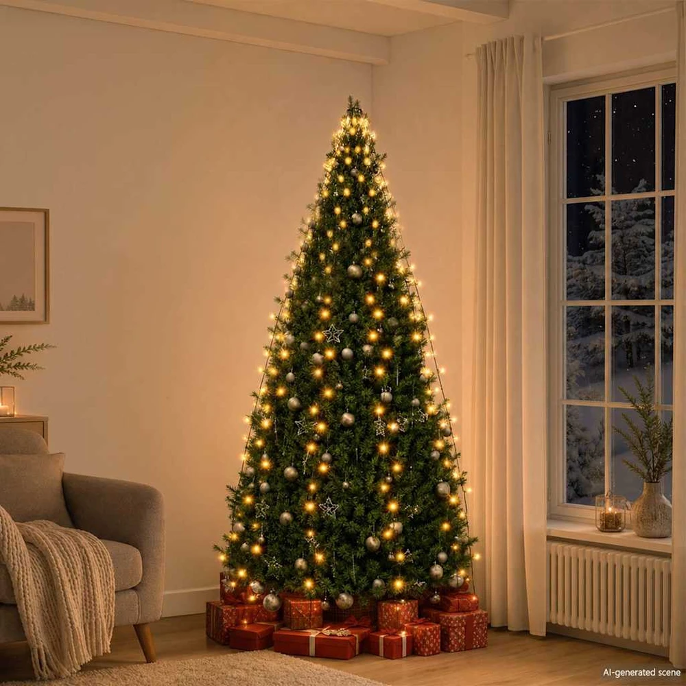 Kalėdinė girlianda eglutei-tinklas su 250 LED lempučių, 250cm