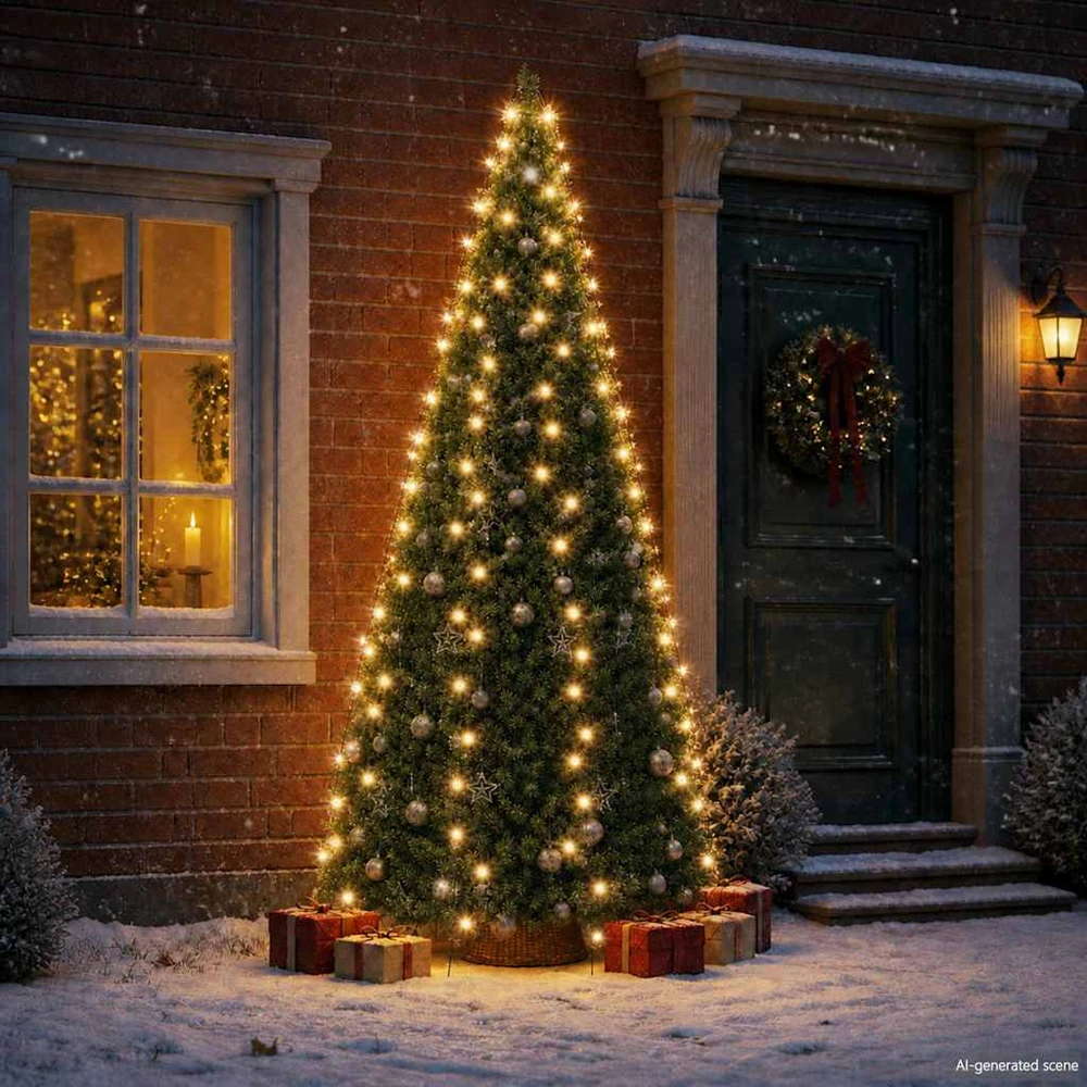 Kalėdinė girlianda eglutei-tinklas su 250 LED lempučių, 250cm