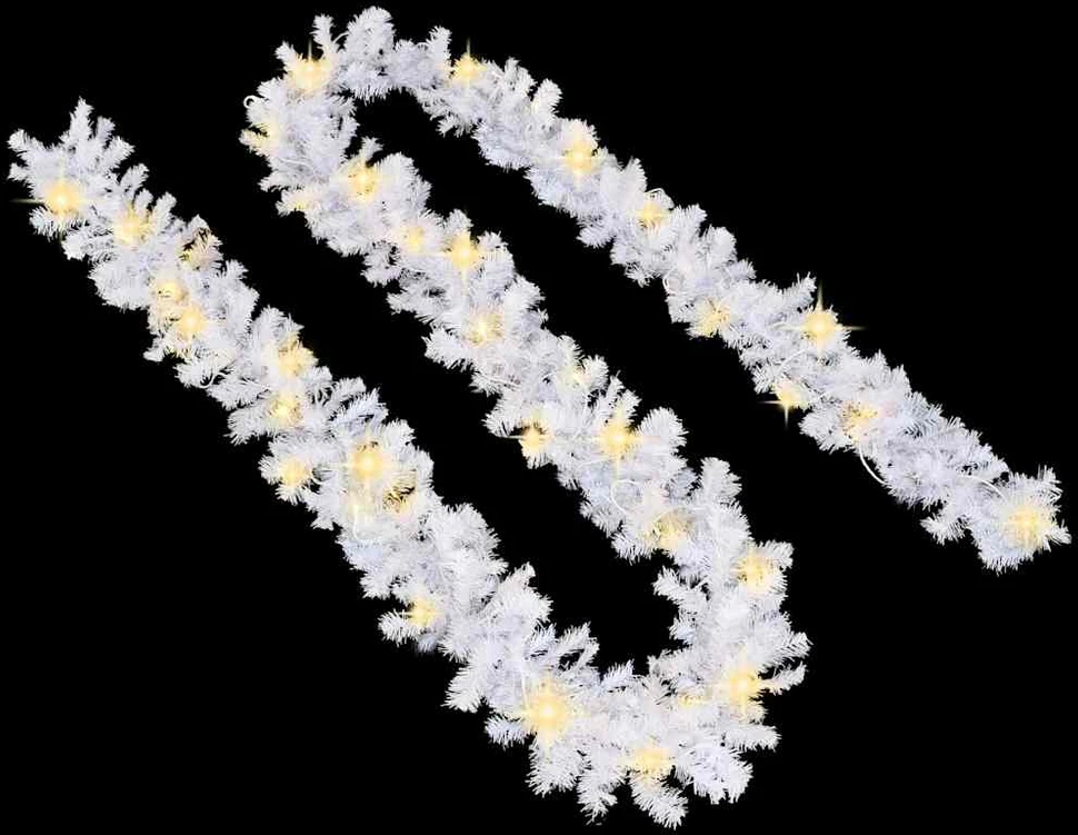 Kalėdinė girlianda su LED lemputėmis, balta, 20 m