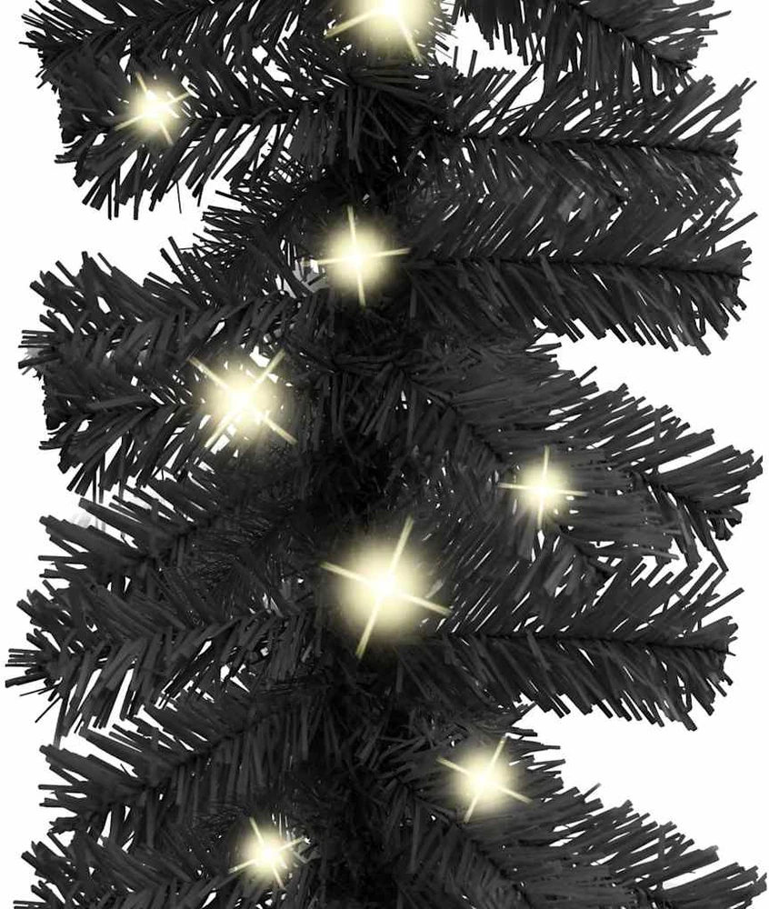 Kalėdinė girlianda su LED lemputėmis, juodos spalvos, 10m