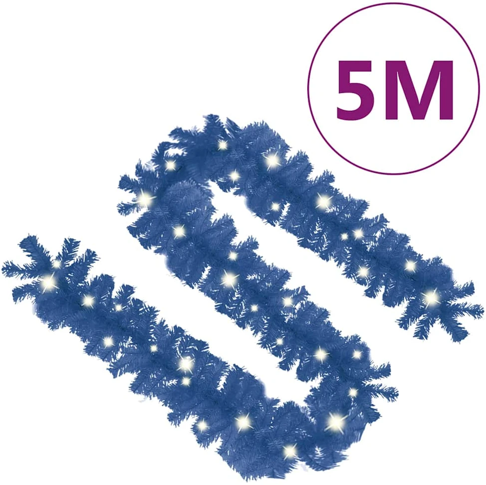 Kalėdinė girlianda su LED lemputėmis, mėlynos spalvos, 5m