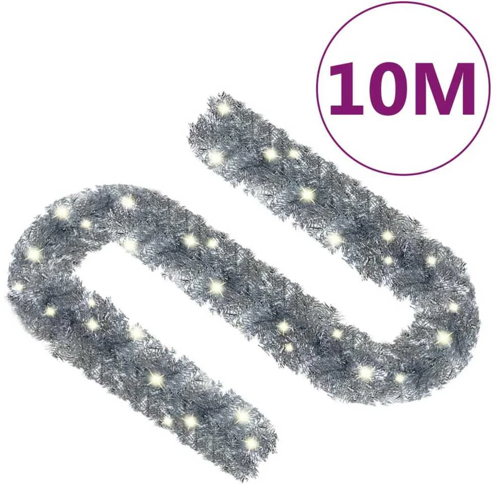 Kalėdinė girlianda su LED lemputėmis, sidabrinės spalvos, 10m