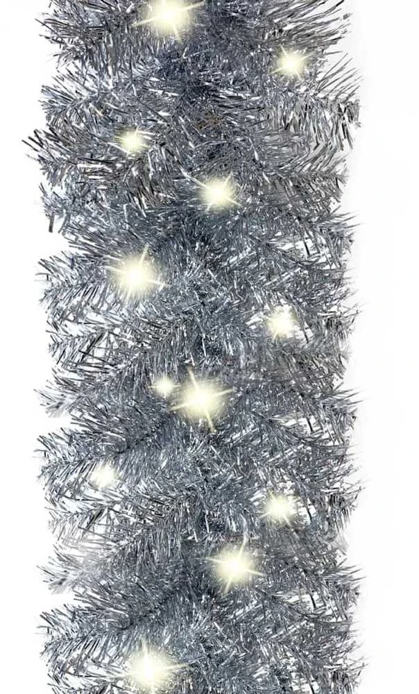 Kalėdinė girlianda su LED lemputėmis, sidabrinės spalvos, 20m