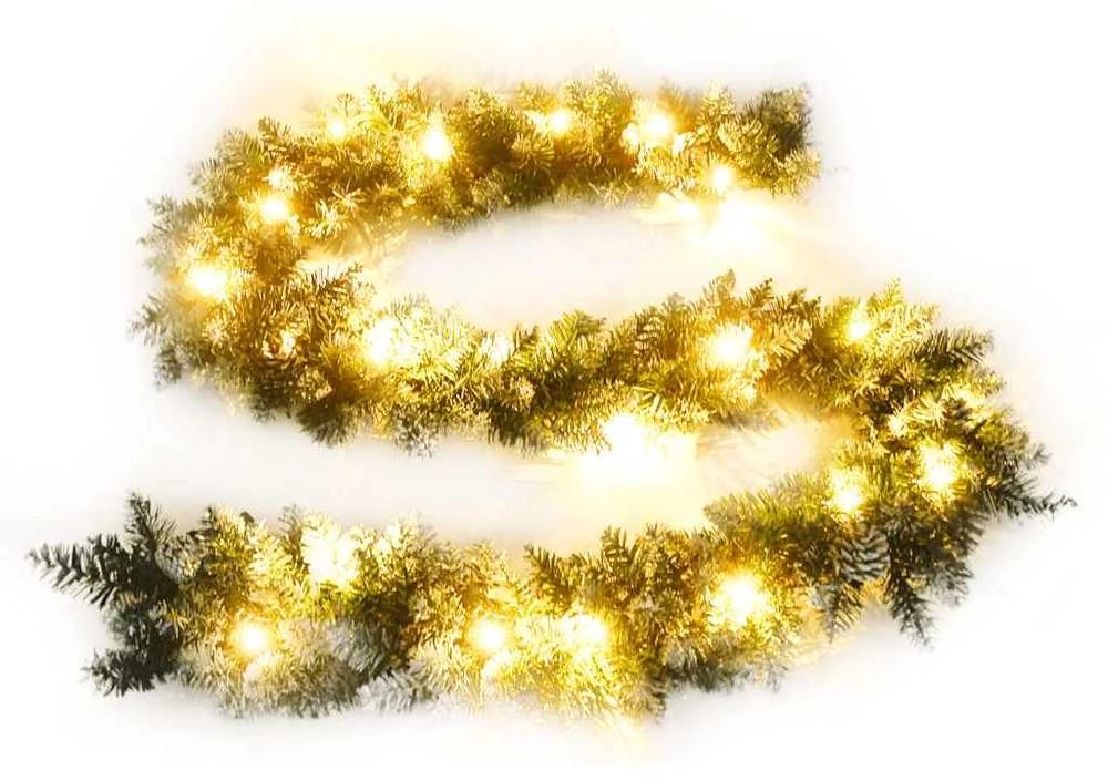 Kalėdinė girlianda su LED lemputėmis, žalia, 5,2m, PVC