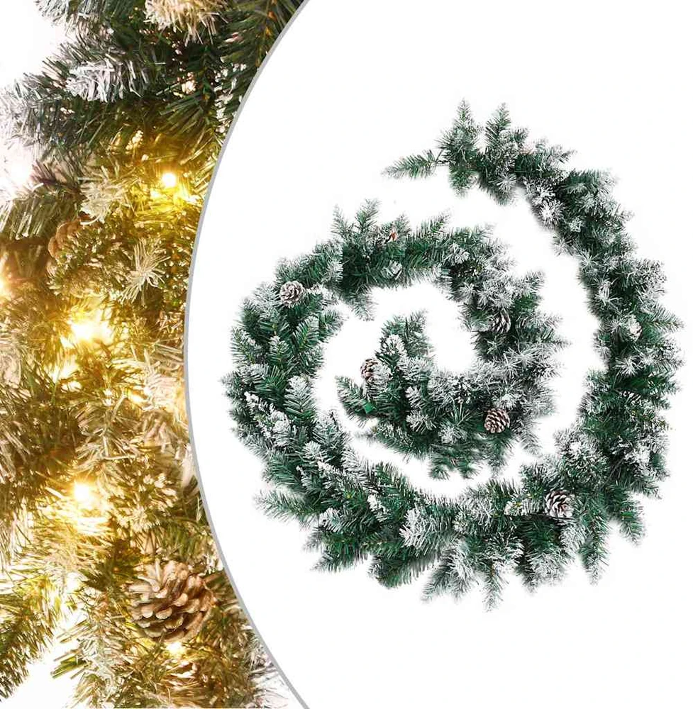 Kalėdinė girlianda su LED lemputėmis, žalia, 5,2m, PVC