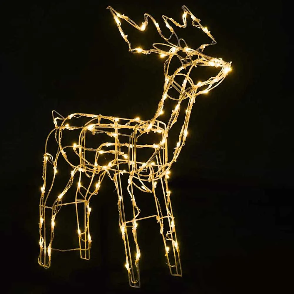 Kalėdinė lempučių ekspozicija, 3 dalių, elniai, 229 LED (Ekspozicinė prekė)