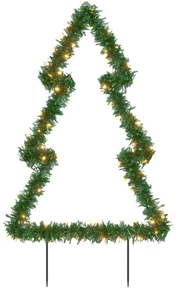 Kalėdinė šviečianti dekoracija eglutė su smaigais, 80LED, 60cm