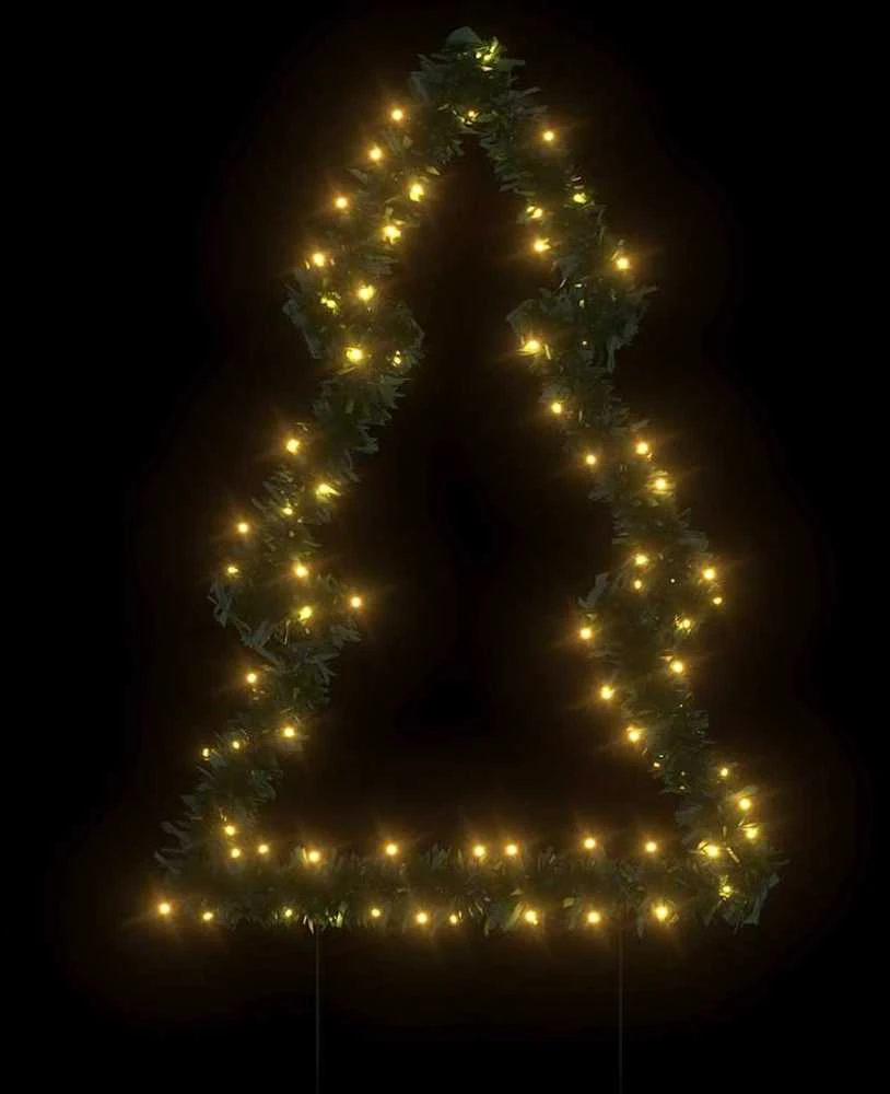 Kalėdinė šviečianti dekoracija eglutė su smaigais, 80LED, 60cm