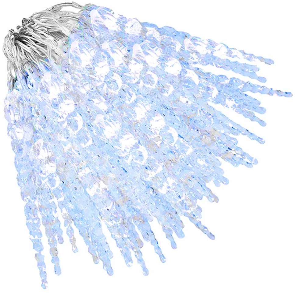 Kalėdinė girlianda varvekliai, 200 šaltų baltų LED, akrilas/PVC