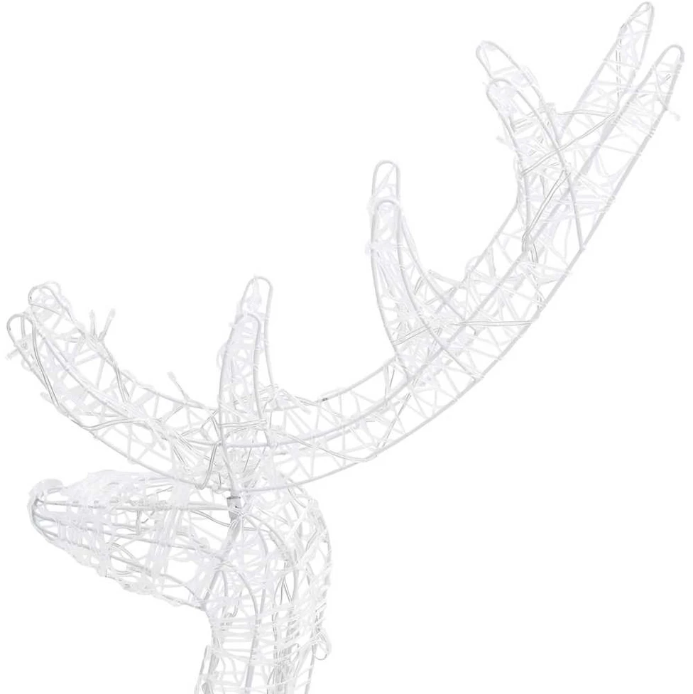 Kalėdinės dekoracijos elniai, 2vnt., 120cm, akrilas, šilti
