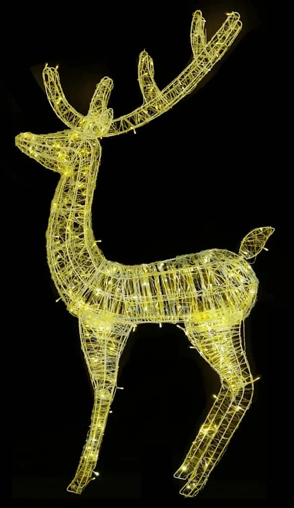 Kalėdinės dekoracijos elniai, 2vnt., 180cm, akrilas, 250 LED
