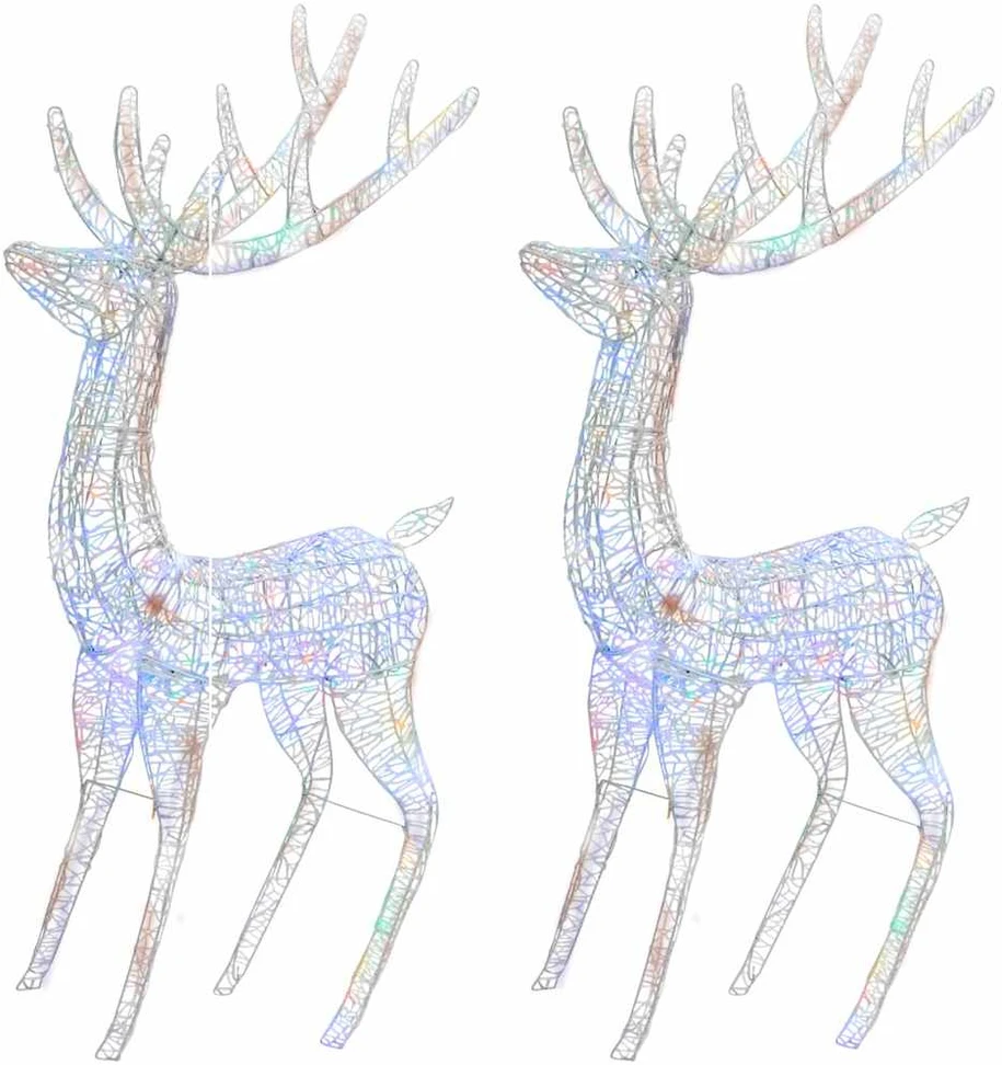 Kalėdinės dekoracijos elniai, 2vnt., 180cm, akrilas, 250 LED