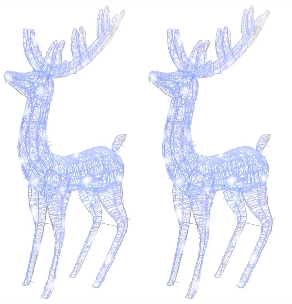 Kalėdinės dekoracijos elniai, 2vnt., 180cm, akrilas, 250 LED