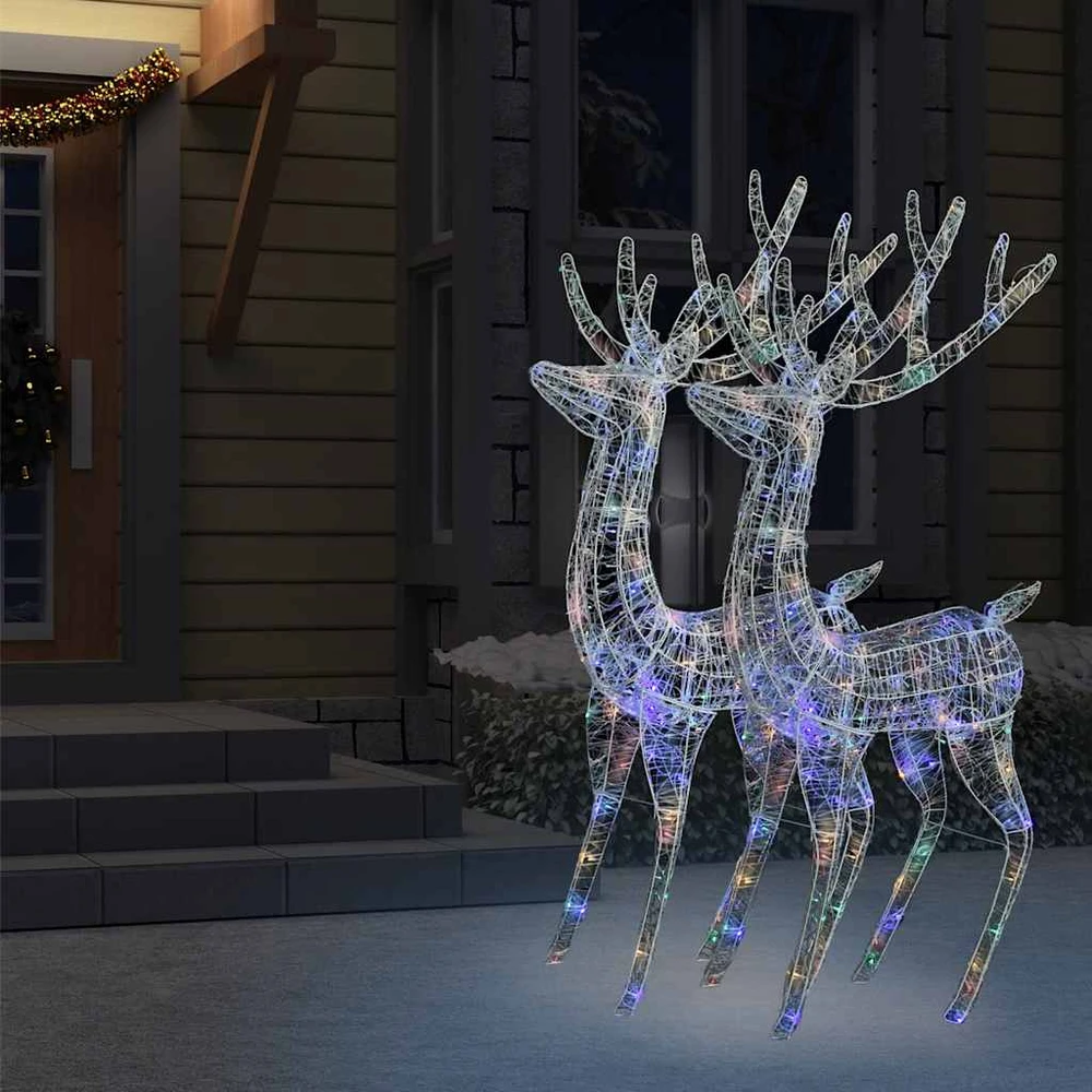 Kalėdinės dekoracijos elniai, 2vnt., 180cm, akrilas, 250 LED