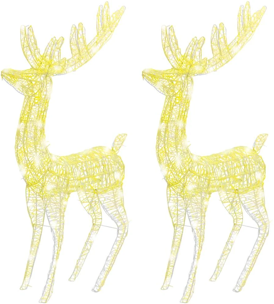 Kalėdinės dekoracijos elniai, 2vnt., 180cm, akrilas, 250 LED