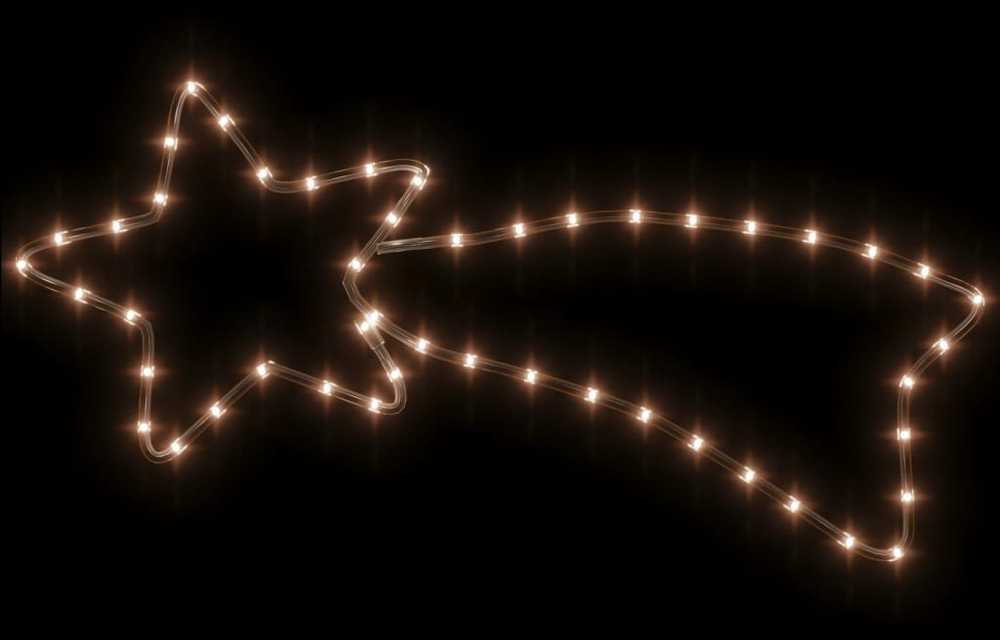 Kalėdinės dekoracijos kometos su 48 LED, 3vnt., 65x28cm